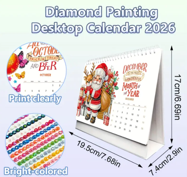 Diamond Painting Kalender 2026 13 teilig
